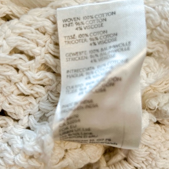 NWT, Free People Megan Ivory Crochet Long Sleeve Bohemian Crop Top, Size X-Small - Picture 13 of 13